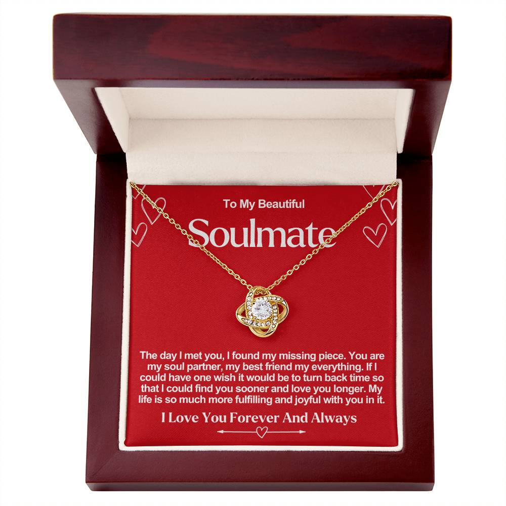 Soulmate Valentine Love Knot Necklace