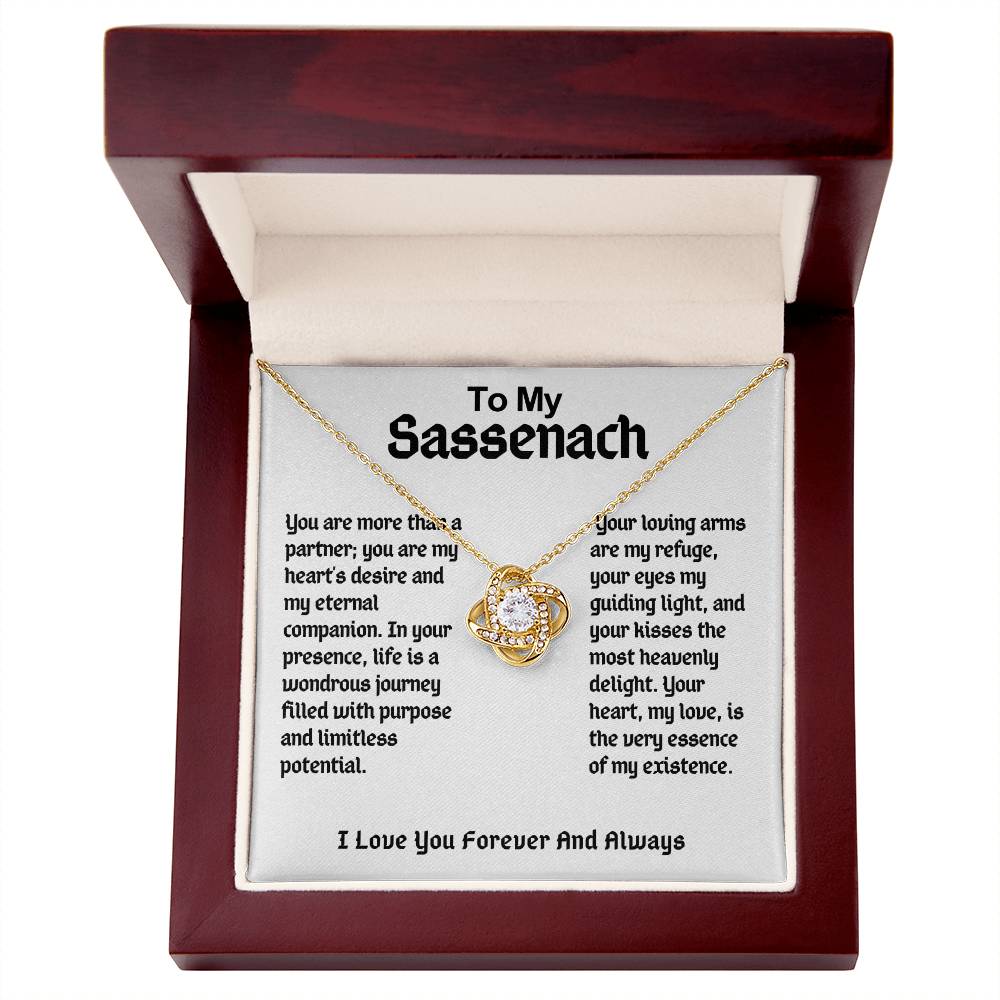 To My Sassenach Love Knot Necklace