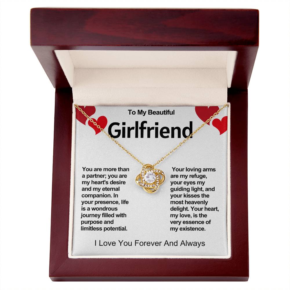 Girlfriend Love Knot Valentine Necklace