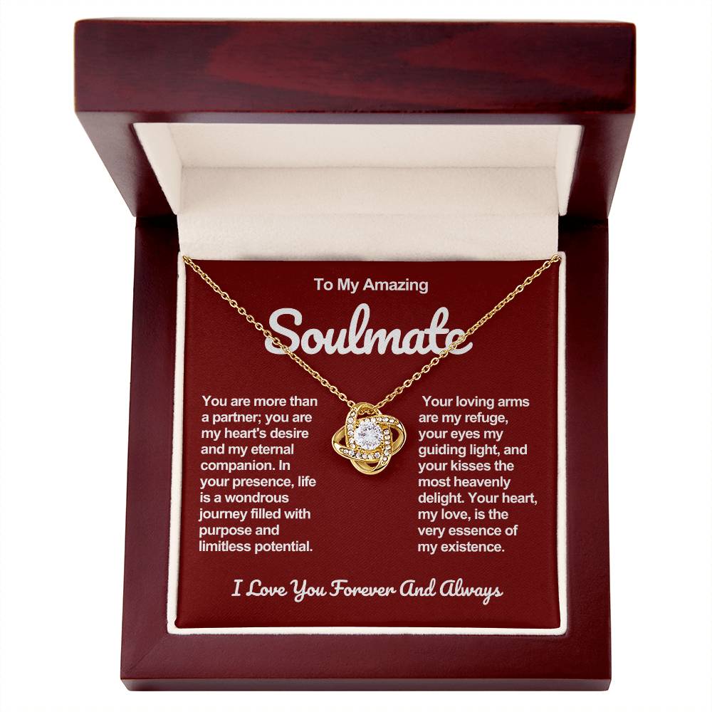 Soulmate Love Knot Necklace- You Are My Hearts Desire