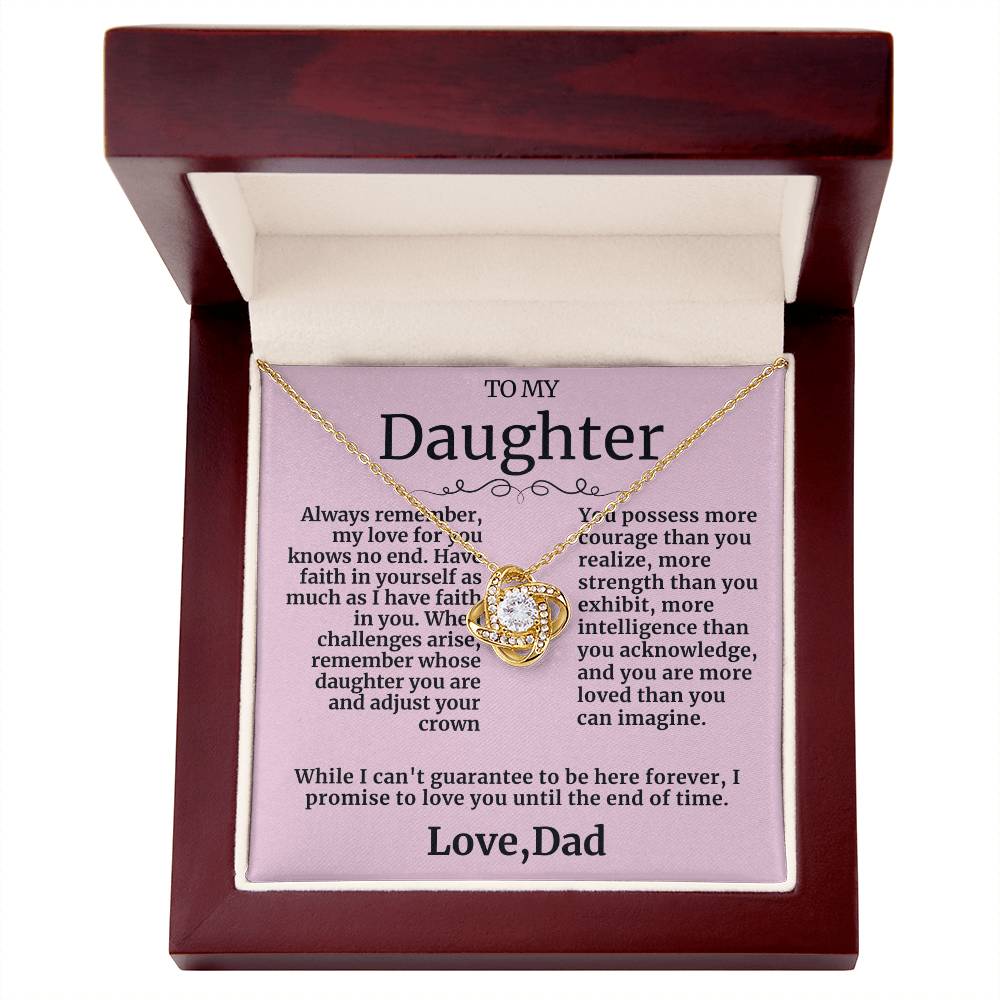 Beautiful Gift To Daughter  "You Are Loved More Than You Can Imagine"  Necklace