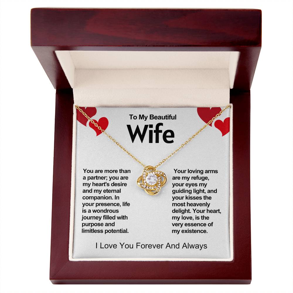 Wife Love Knot Valentine Necklace