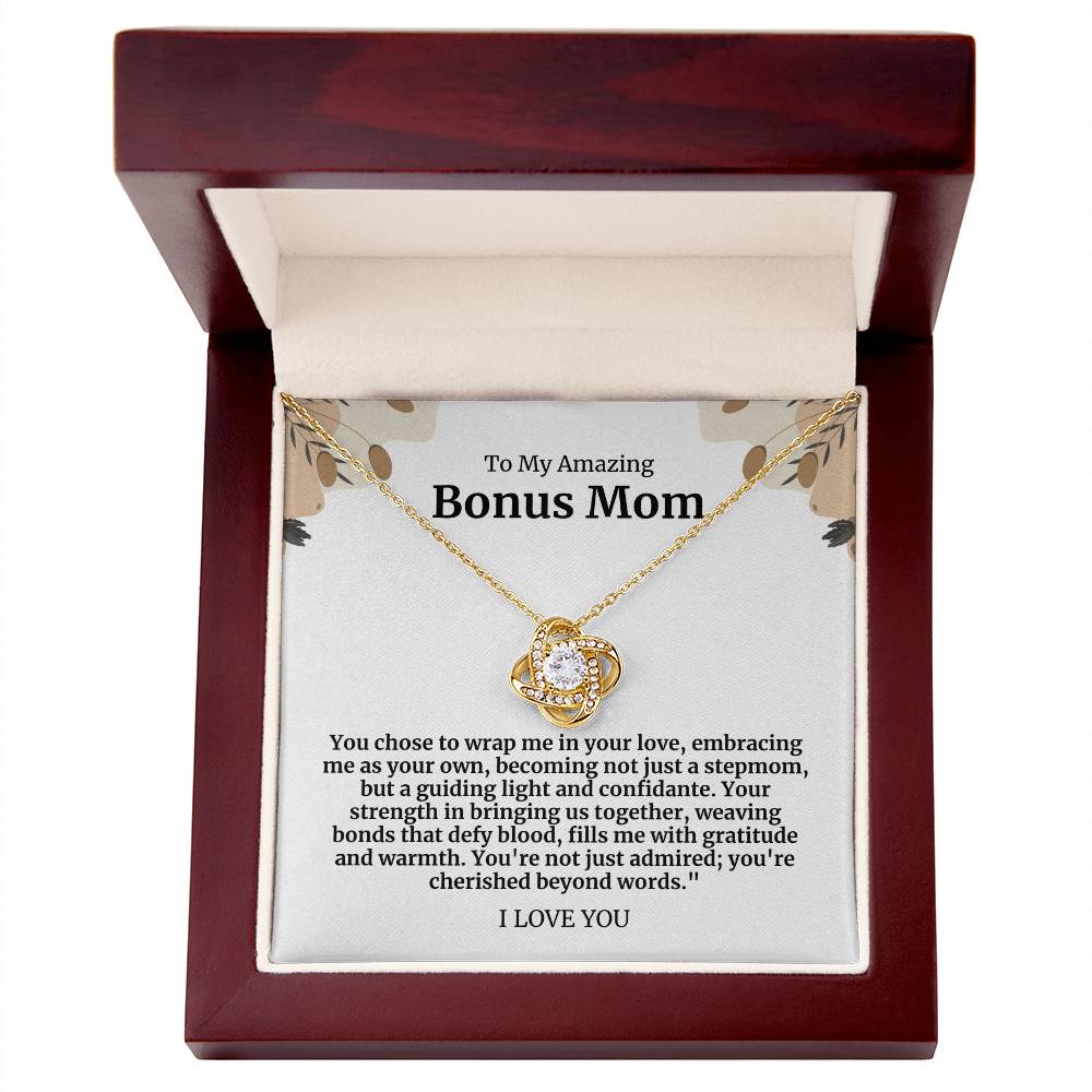 To My Amazing Bonus Mom Necklace