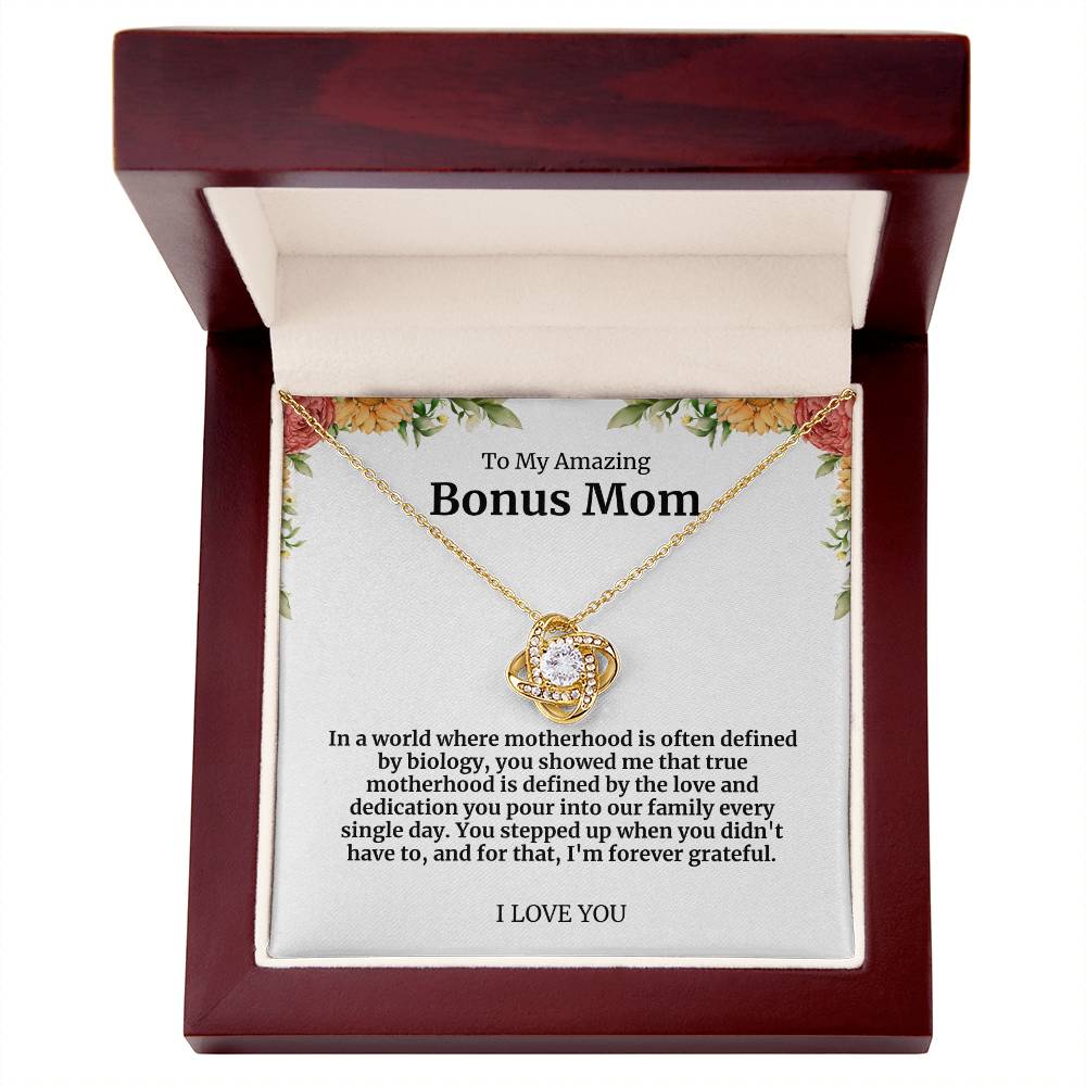 To My Amazing Bonus Mom Necklace