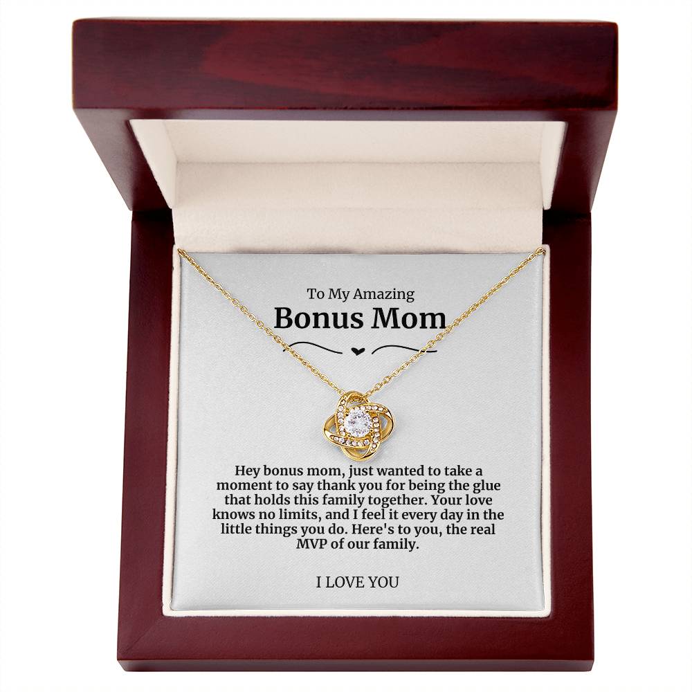 To My Amazing Bonus Mom Necklace