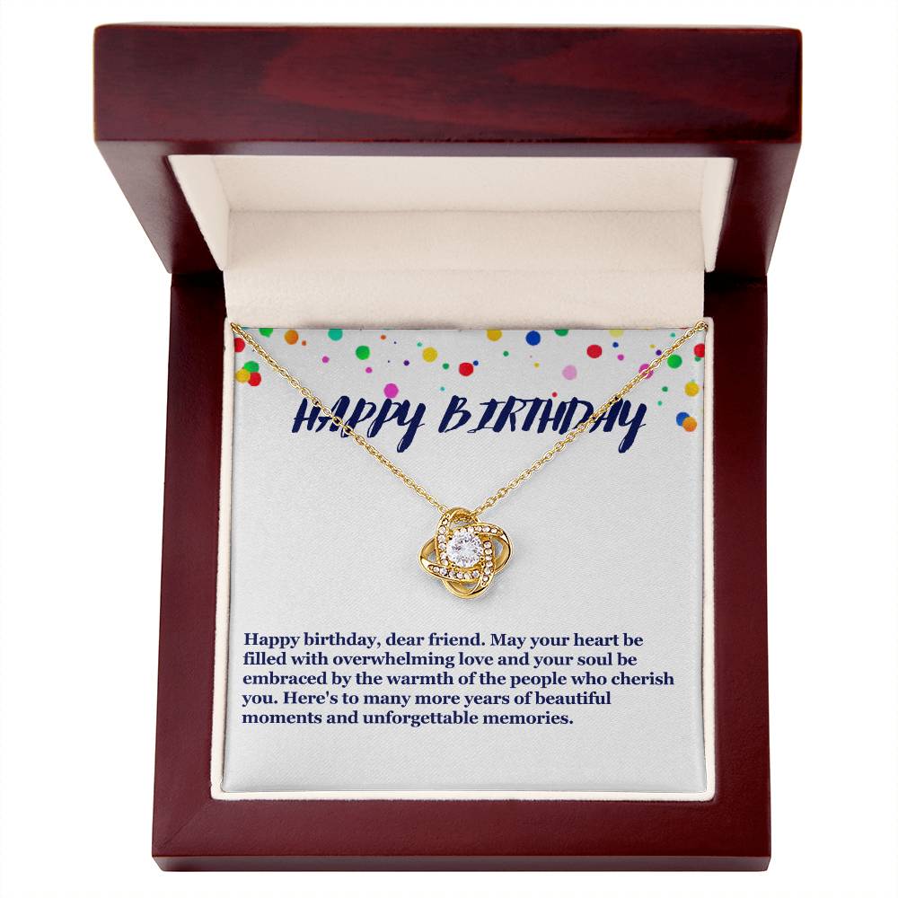 Happy Birthday Love Knot Necklace