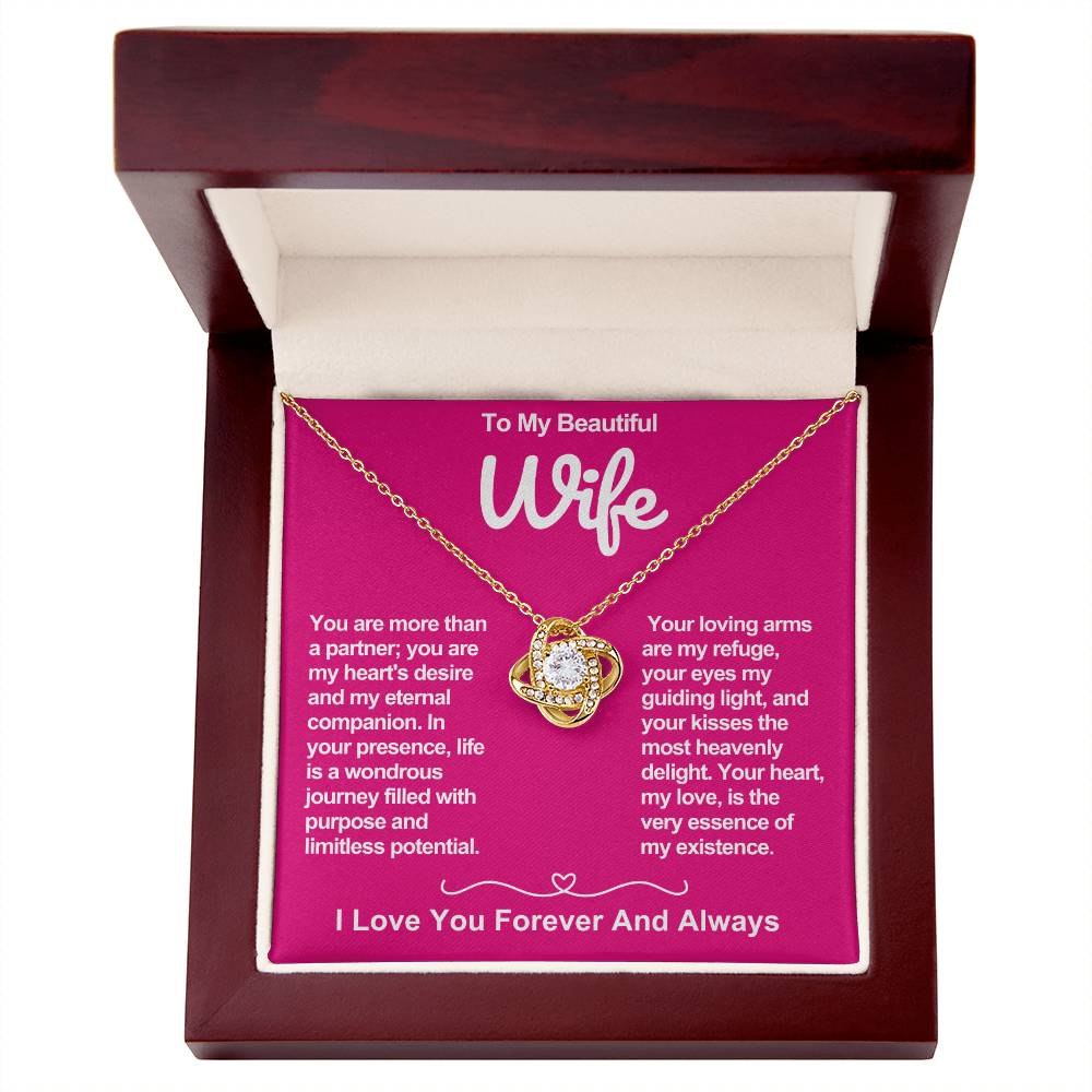 Wife Love Knot Valentine Necklace