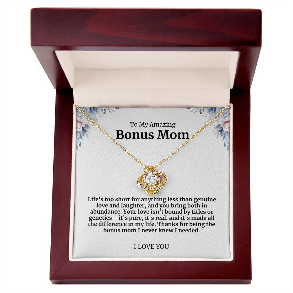 To My Amazing Bonus Mom Necklace