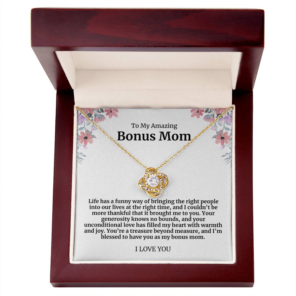 To My Amazing Bonus Mom Necklace