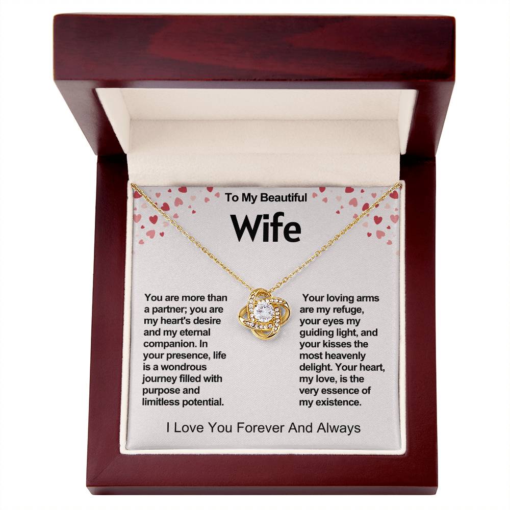 Wife Love Knot Valentine Necklace