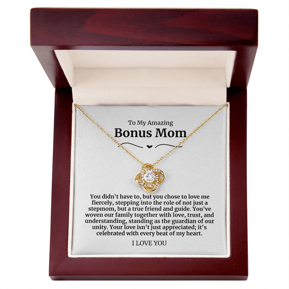 To My Amazing Bonus Mom Necklace