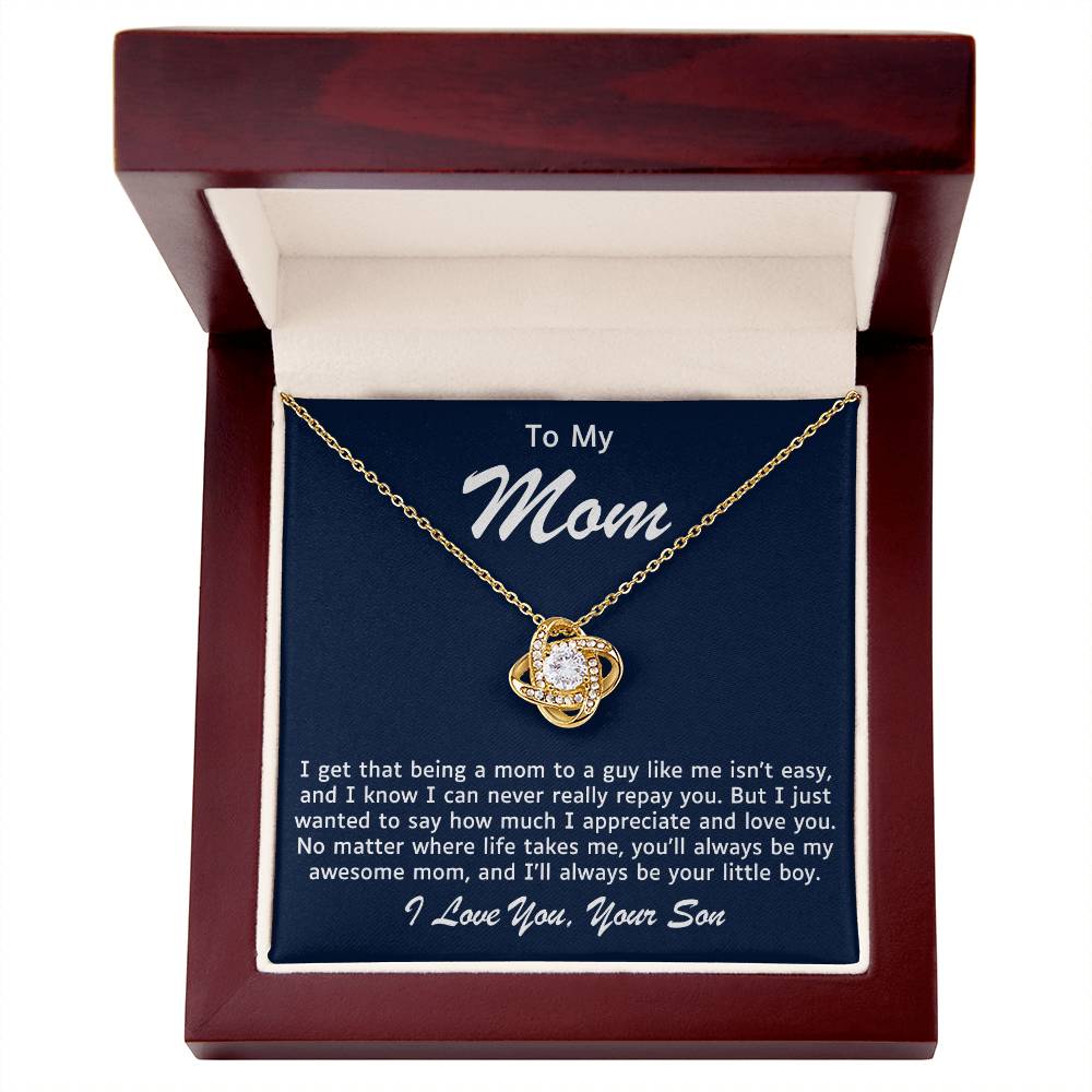 Mother Love Knot Necklace-You Will Always Be My Mom