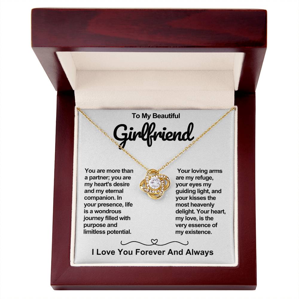 Girlfriend Love Knot Valentine Necklace