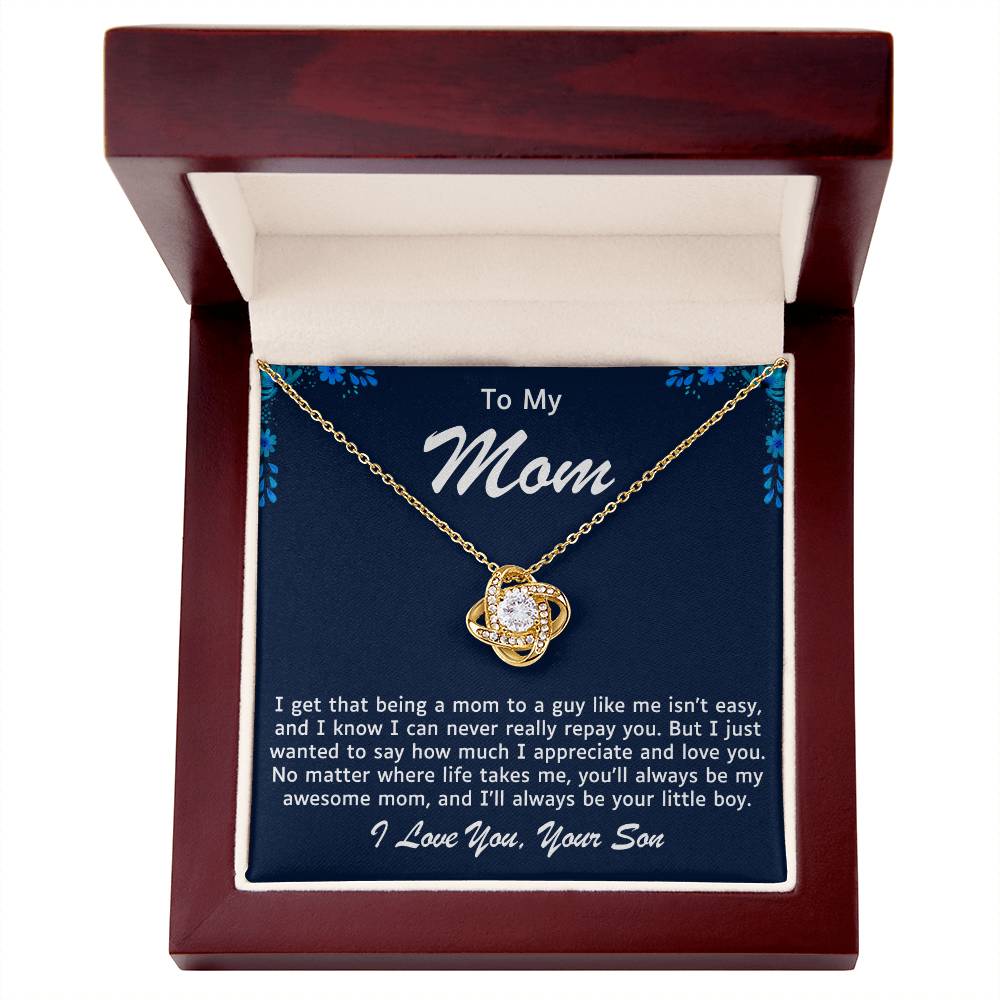 Mother Love Knot Necklace-You Will Always Be My Mom