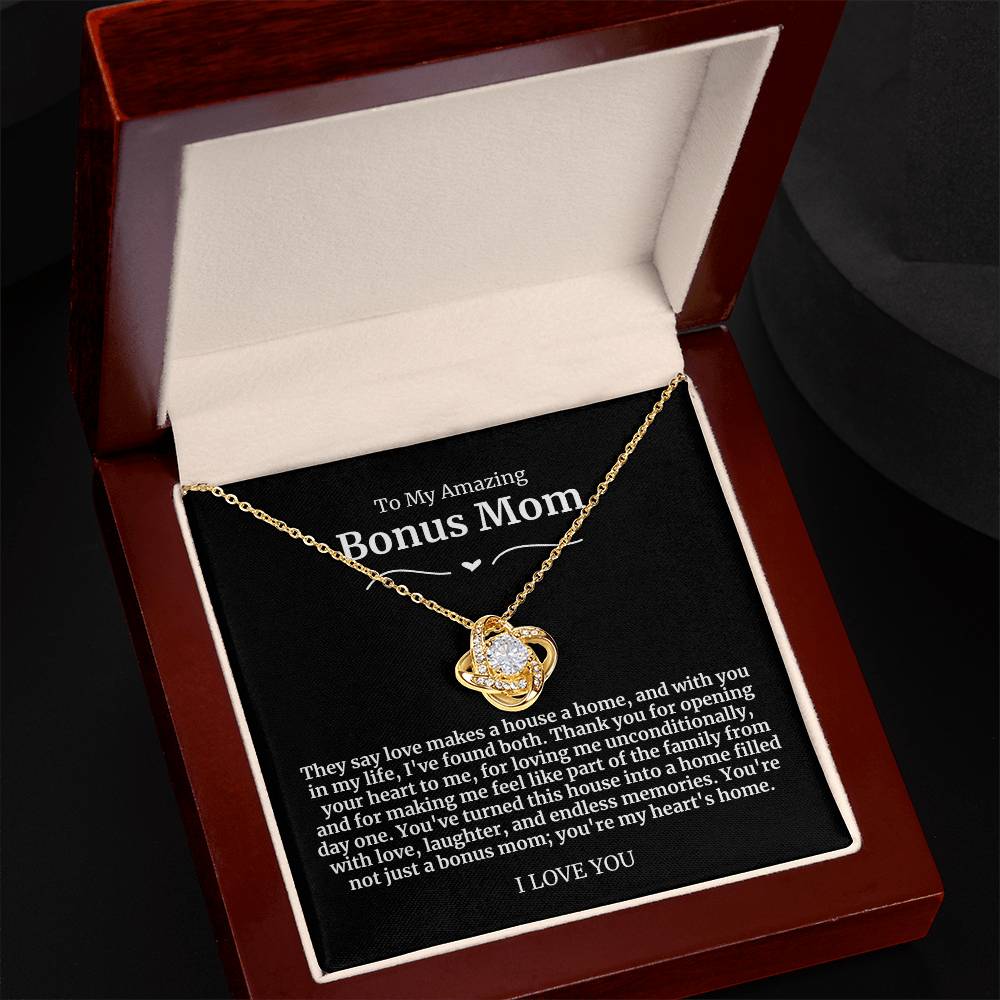 To My Amazing Bonus Mom Necklace