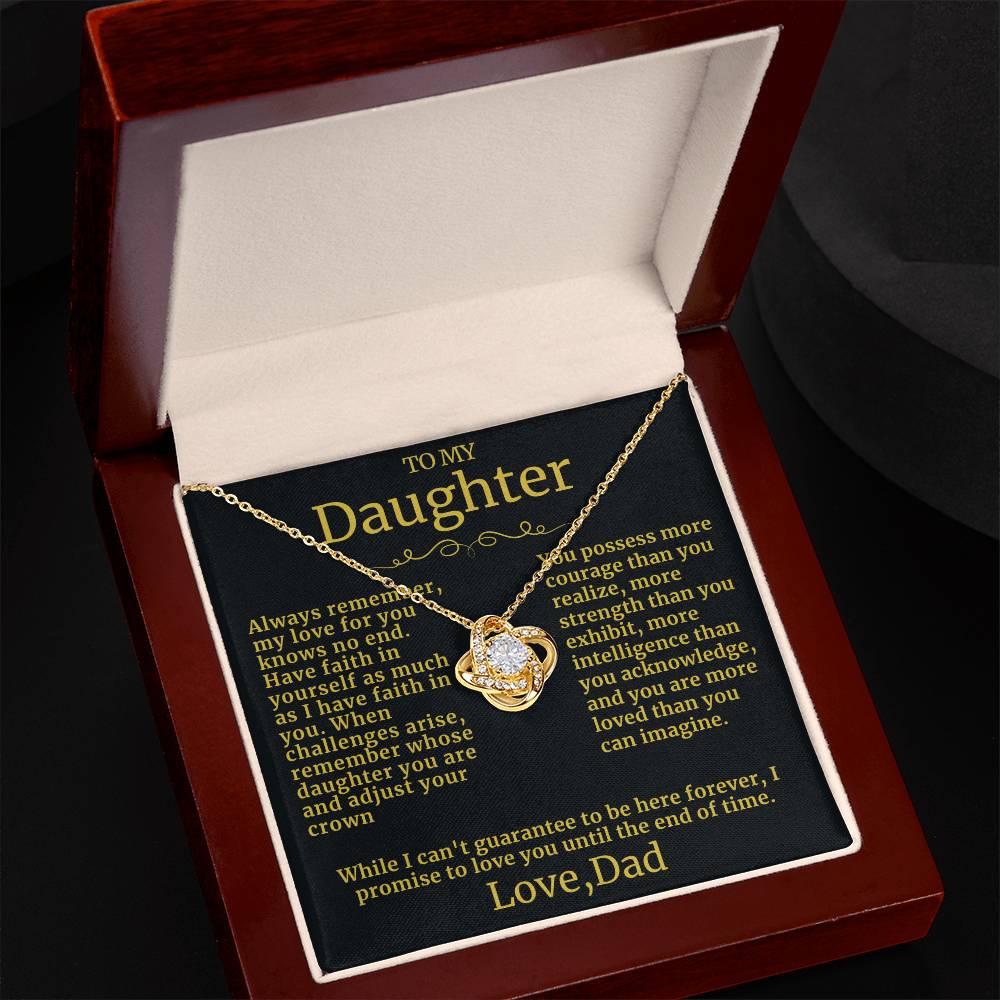 Beautiful Gift To Daughter "You Are Loved More Than You Can Imagine"  Necklace