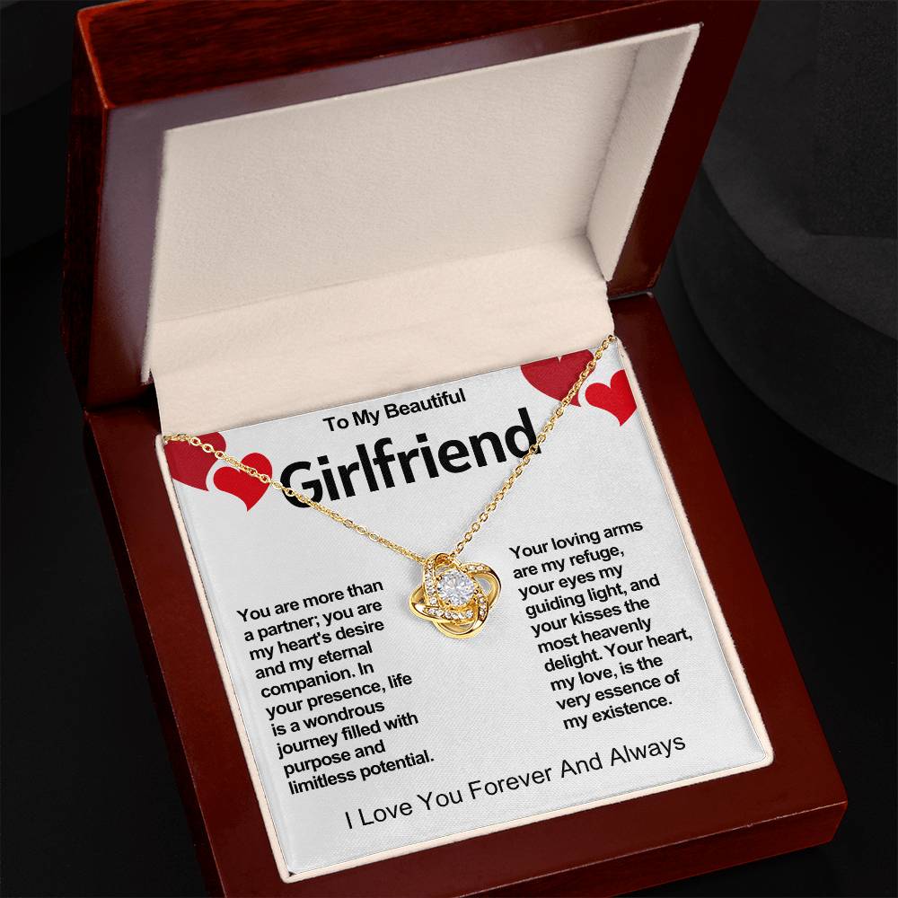 Girlfriend Love Knot Valentine Necklace