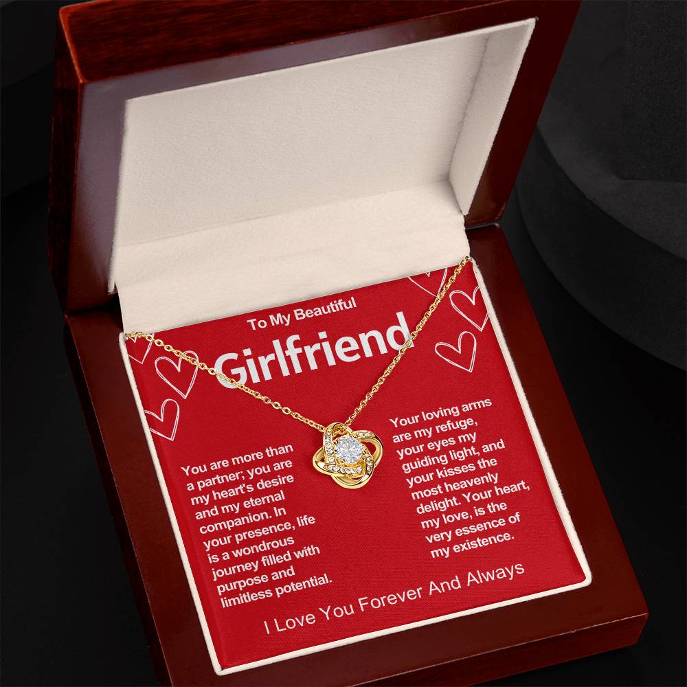 Girlfriend Love Knot Valentine Necklace