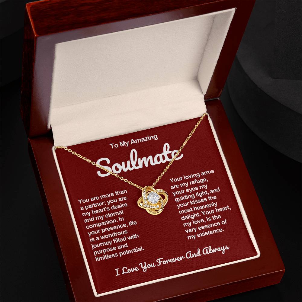 Soulmate Love Knot Necklace- You Are My Hearts Desire