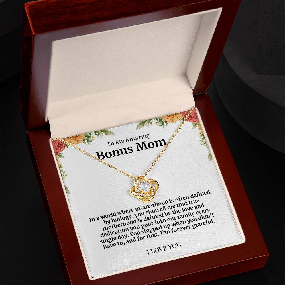 To My Amazing Bonus Mom Necklace