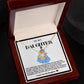 Daughter Blue Dress Princess Love Knot Necklace