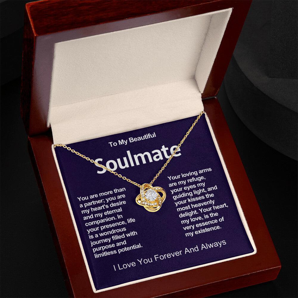 To My Beautiful Soulmate Love Knot Necklace