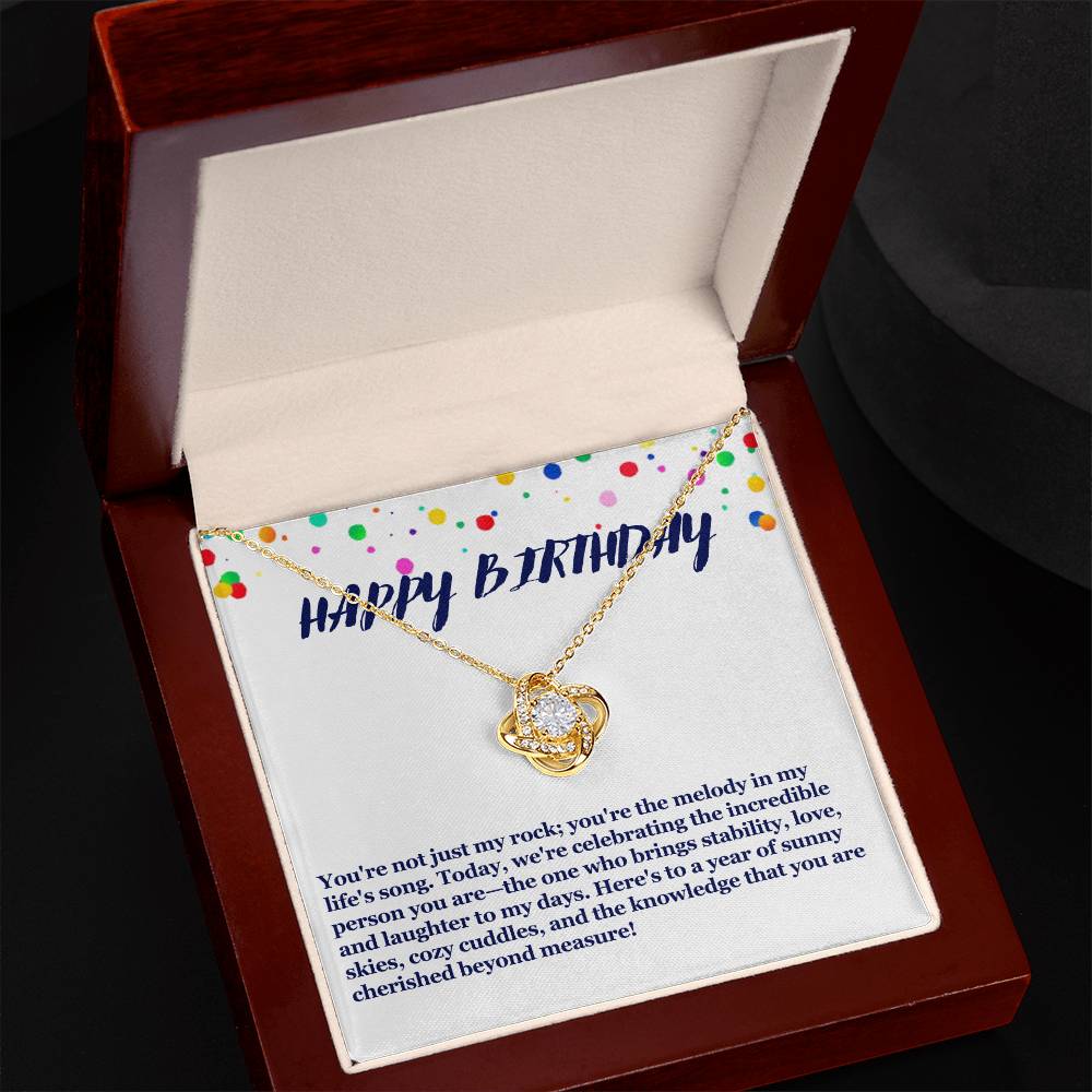 Happy Birthday Love Knot Necklace