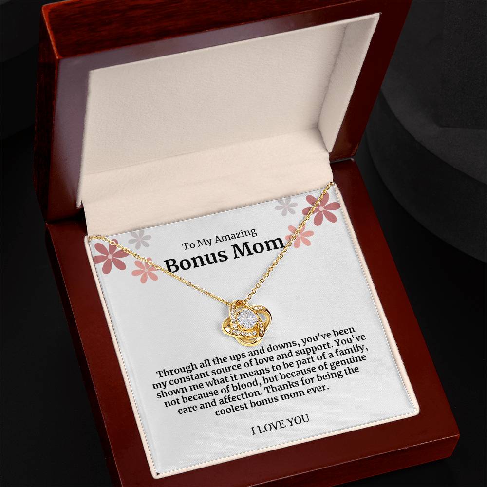 To My Amazing Bonus Mom Necklace