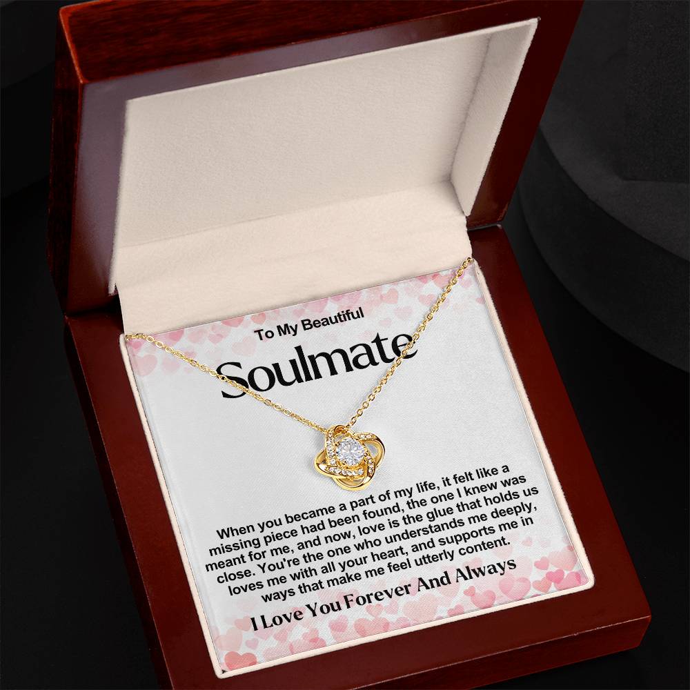 Soulmate Valentine Love Knot Necklace