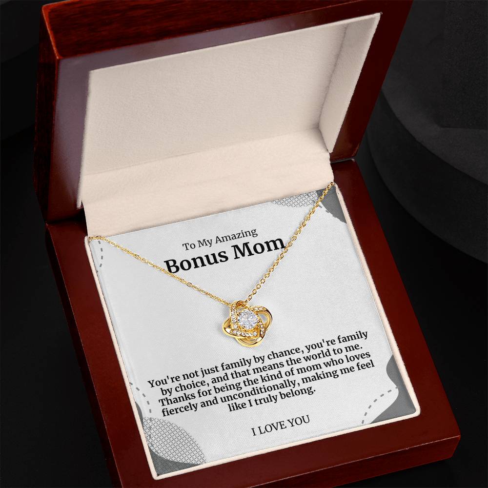 To My Amazing Bonus Mom Necklace