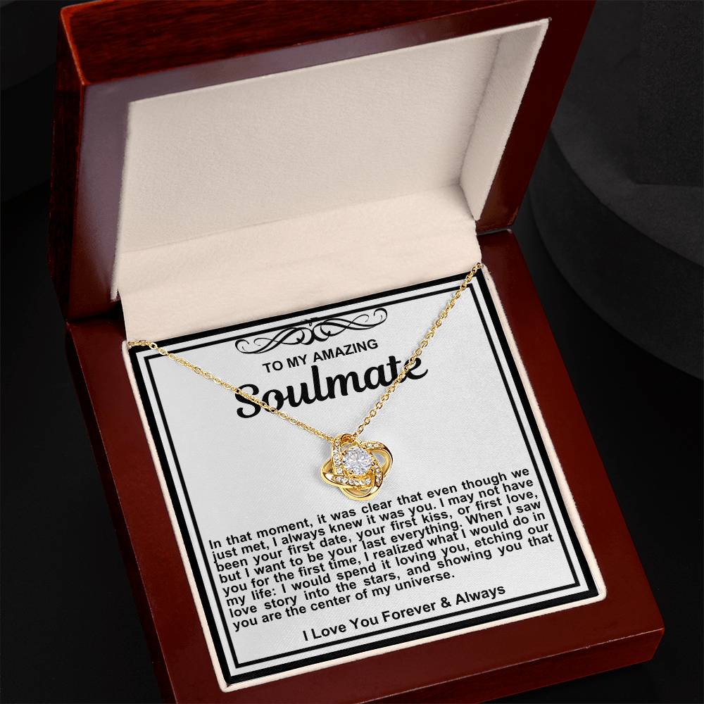 Soulmate Love Knot Necklace- The Center Of My Universe