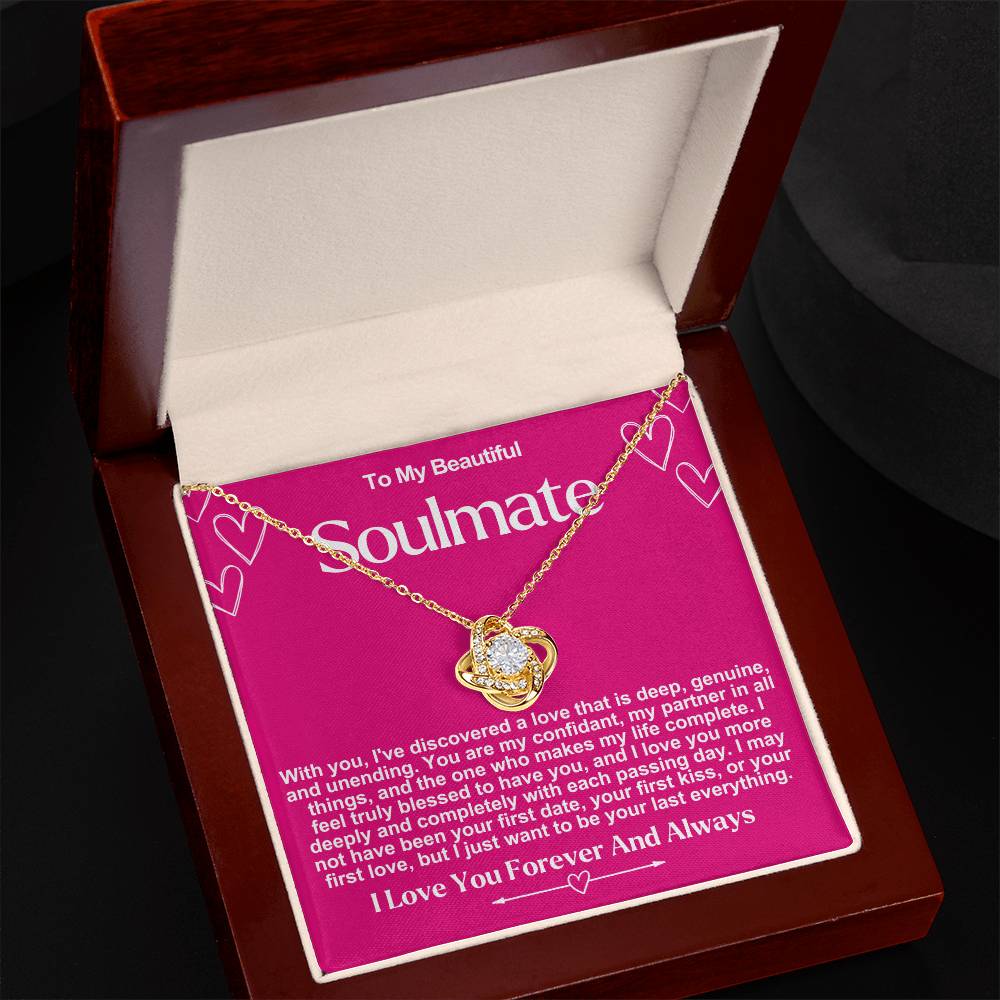 Soulmate Valentine Love Knot Necklace