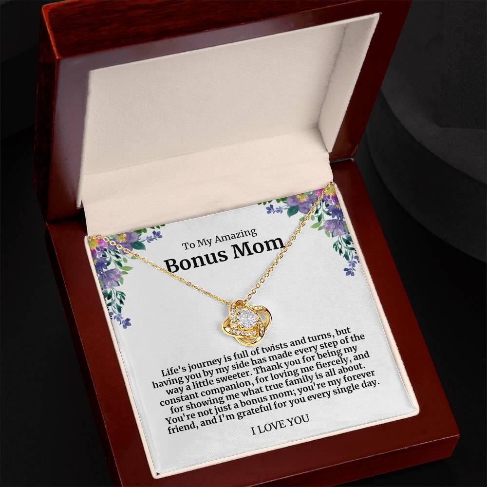 To My Amazing Bonus Mom Necklace