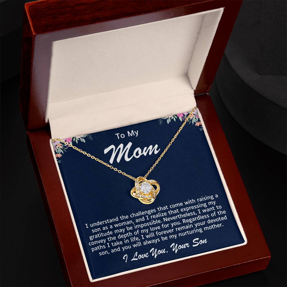 Mother Love Knot Necklace-You Will Always Be My Mom