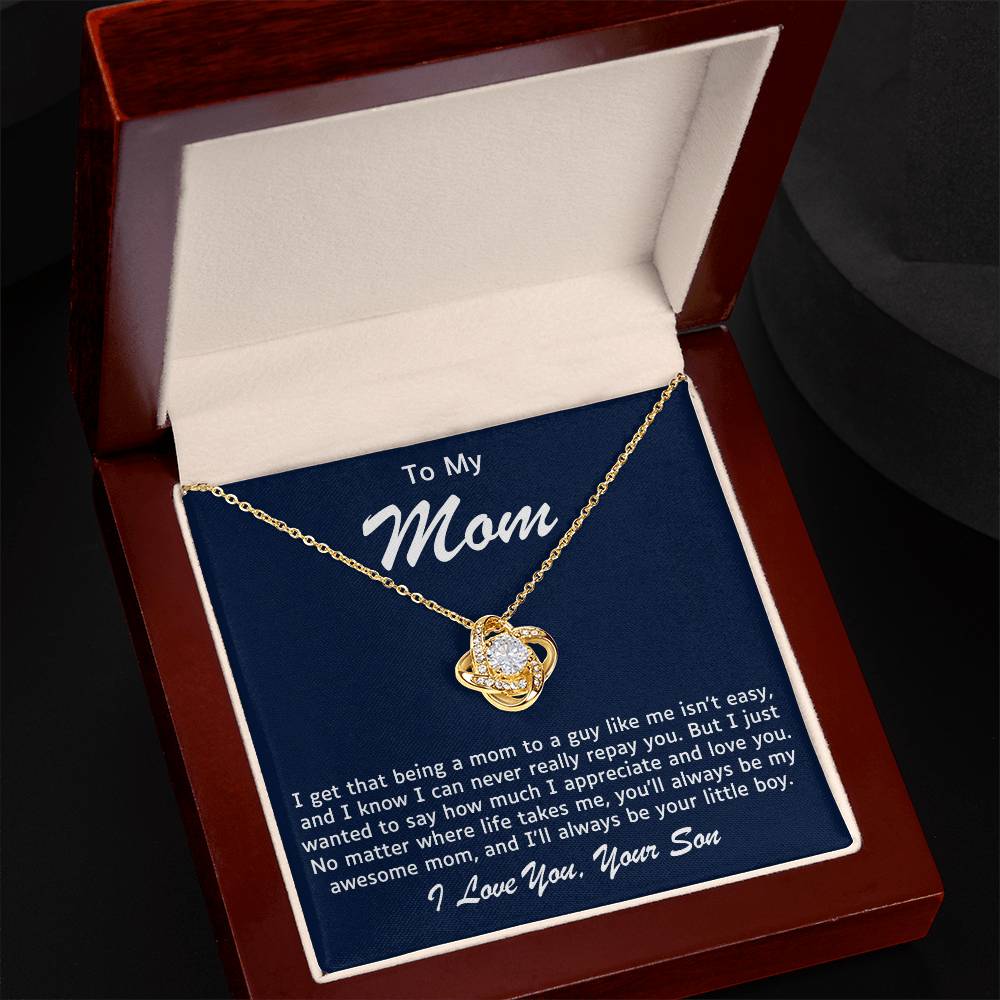 Mother Love Knot Necklace-You Will Always Be My Mom