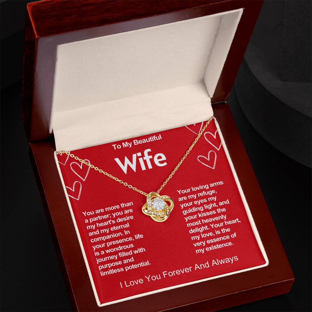 Wife Love Knot Valentine Necklace