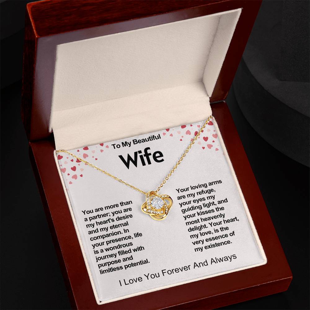 Wife Love Knot Valentine Necklace