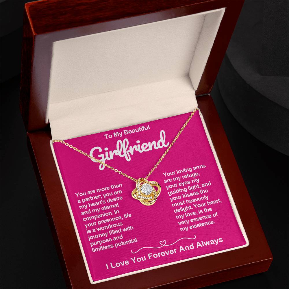 Girlfriend Love Knot Valentine Necklace