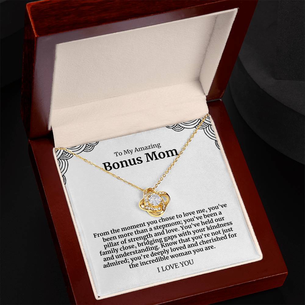 To My Amazing Bonus Mom Necklace