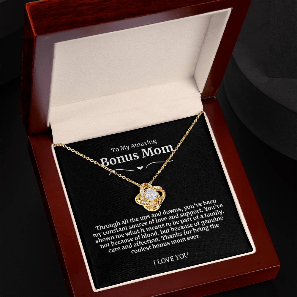 To My Amazing Bonus Mom Necklace