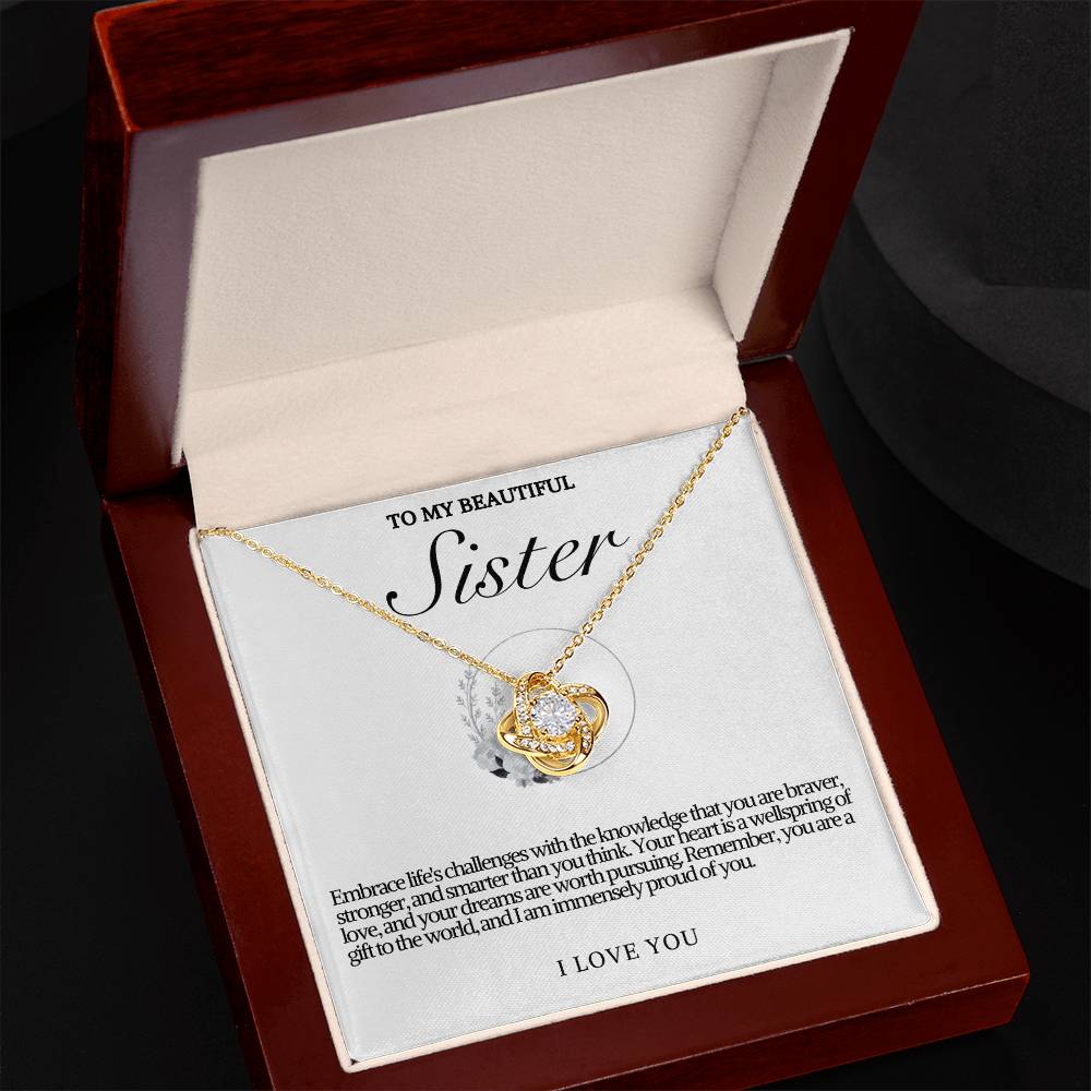 Sister Love Knot Necklace