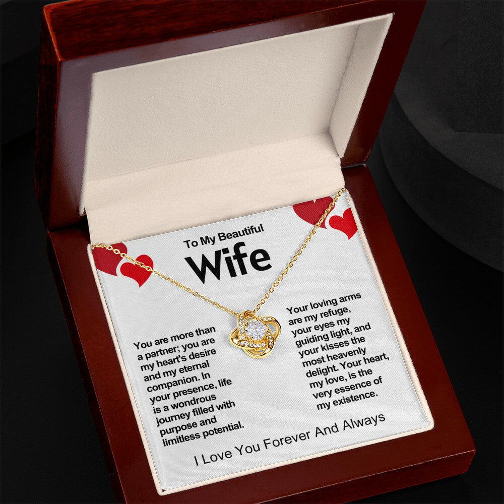 Wife Love Knot Valentine Necklace