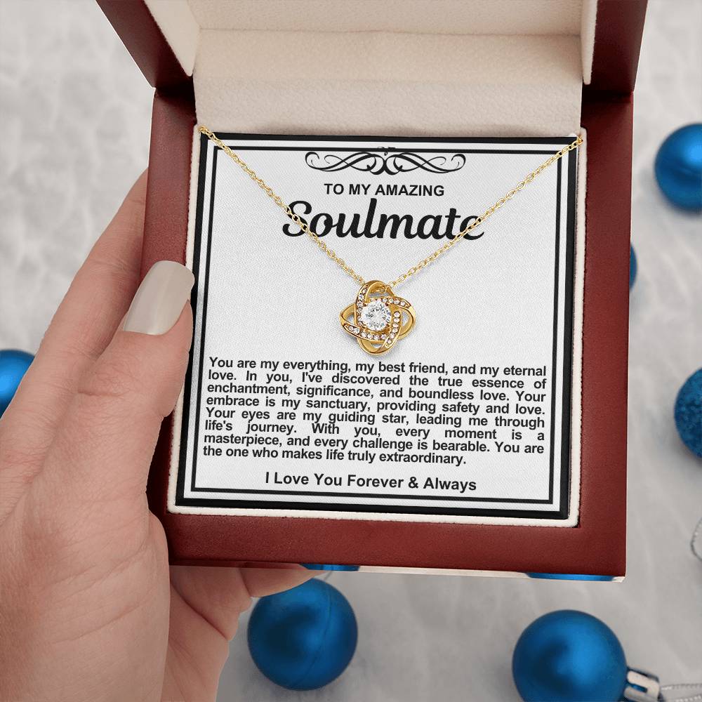 Soulmate Love Knot Necklace- Your Eyes Are My Guiding Star