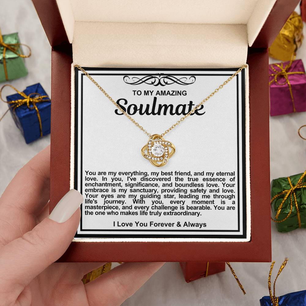 Soulmate Love Knot Necklace- Your Eyes Are My Guiding Star