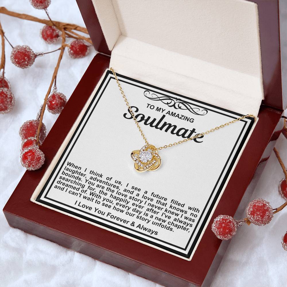 Soulmate Love Knot Necklace- With You Everyday Is A New Chapter