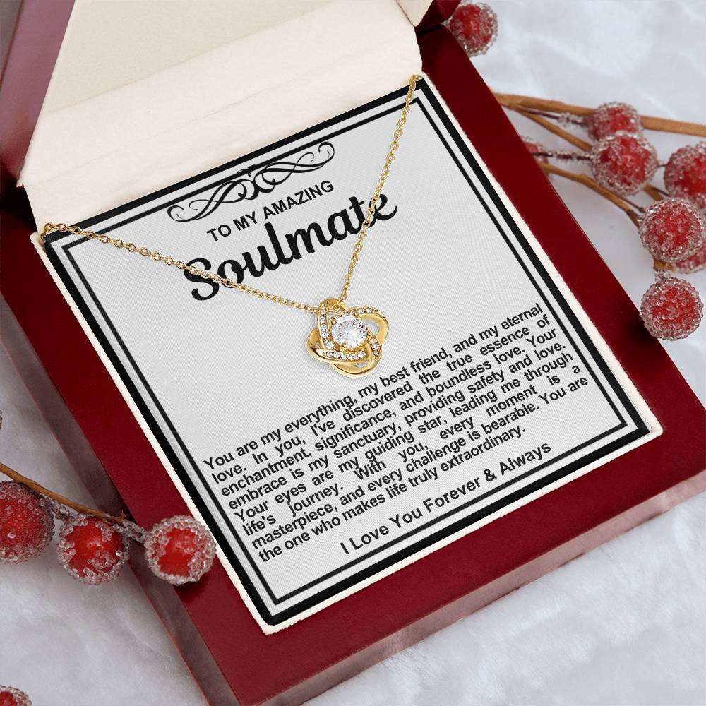 Soulmate Love Knot Necklace- Your Eyes Are My Guiding Star