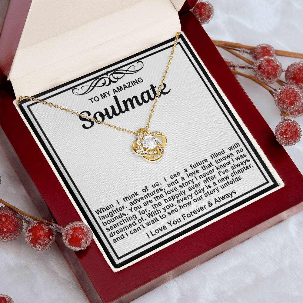 Soulmate Love Knot Necklace- With You Everyday Is A New Chapter