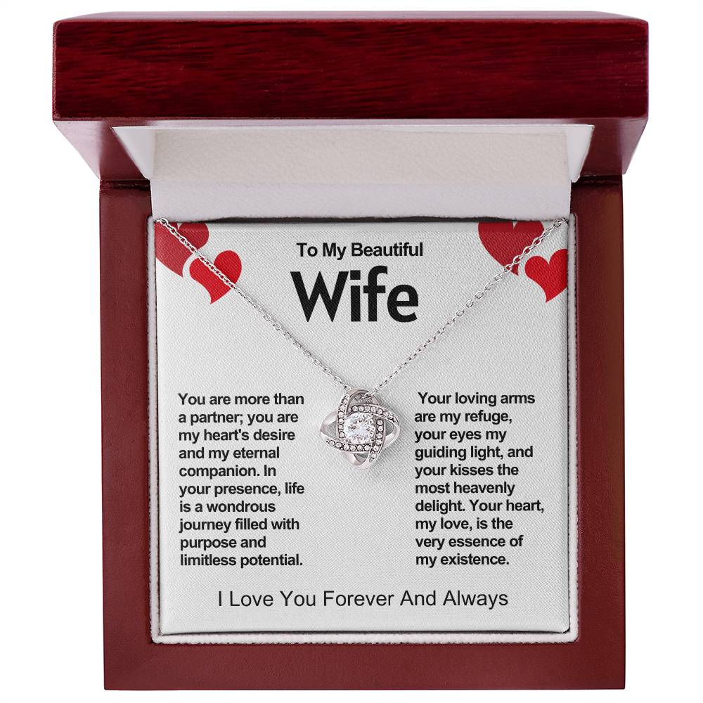 Wife Love Knot Valentine Necklace