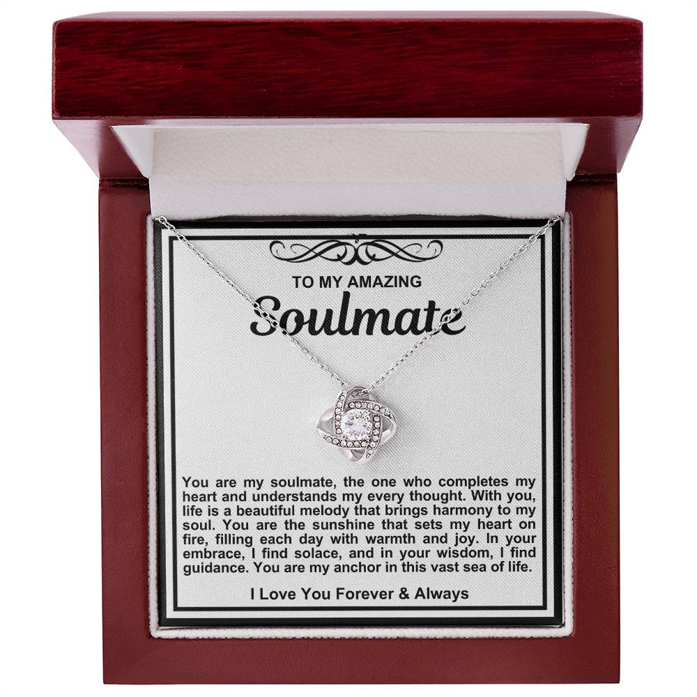 Soulmate Love Knot Necklace- With You Life Is A Beautiful Melody