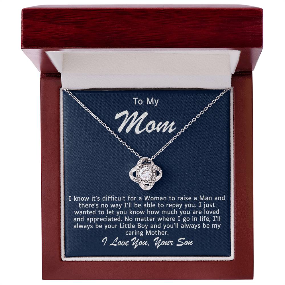 Mother Love Knot Necklace-You Will Always Be My Mom